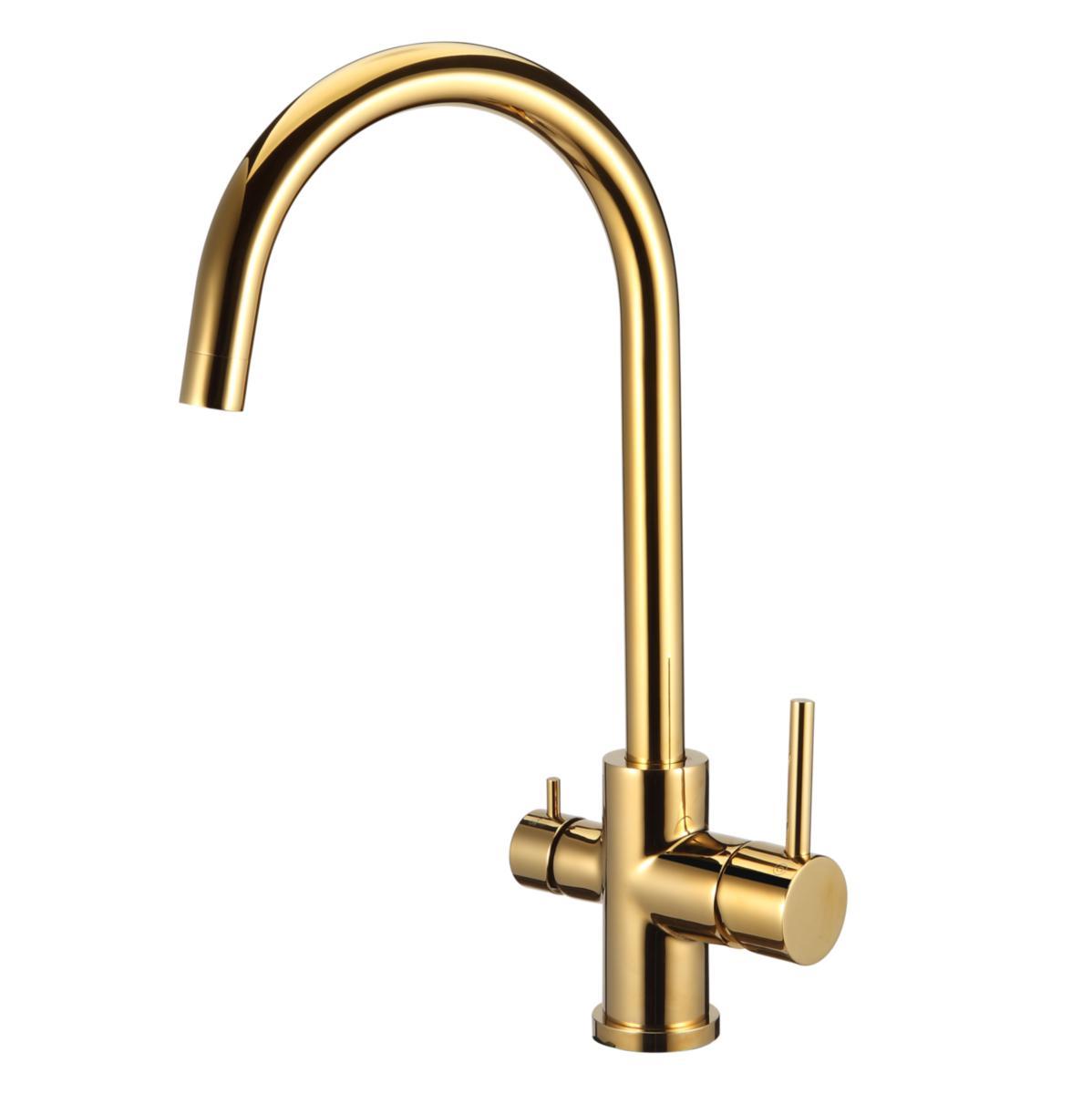 Kitchen Mixer Azur I ECO Chrome, a-collection - KITCHEN MIXER AZUR ECO U-SPOUT WITH DWV, GOLD