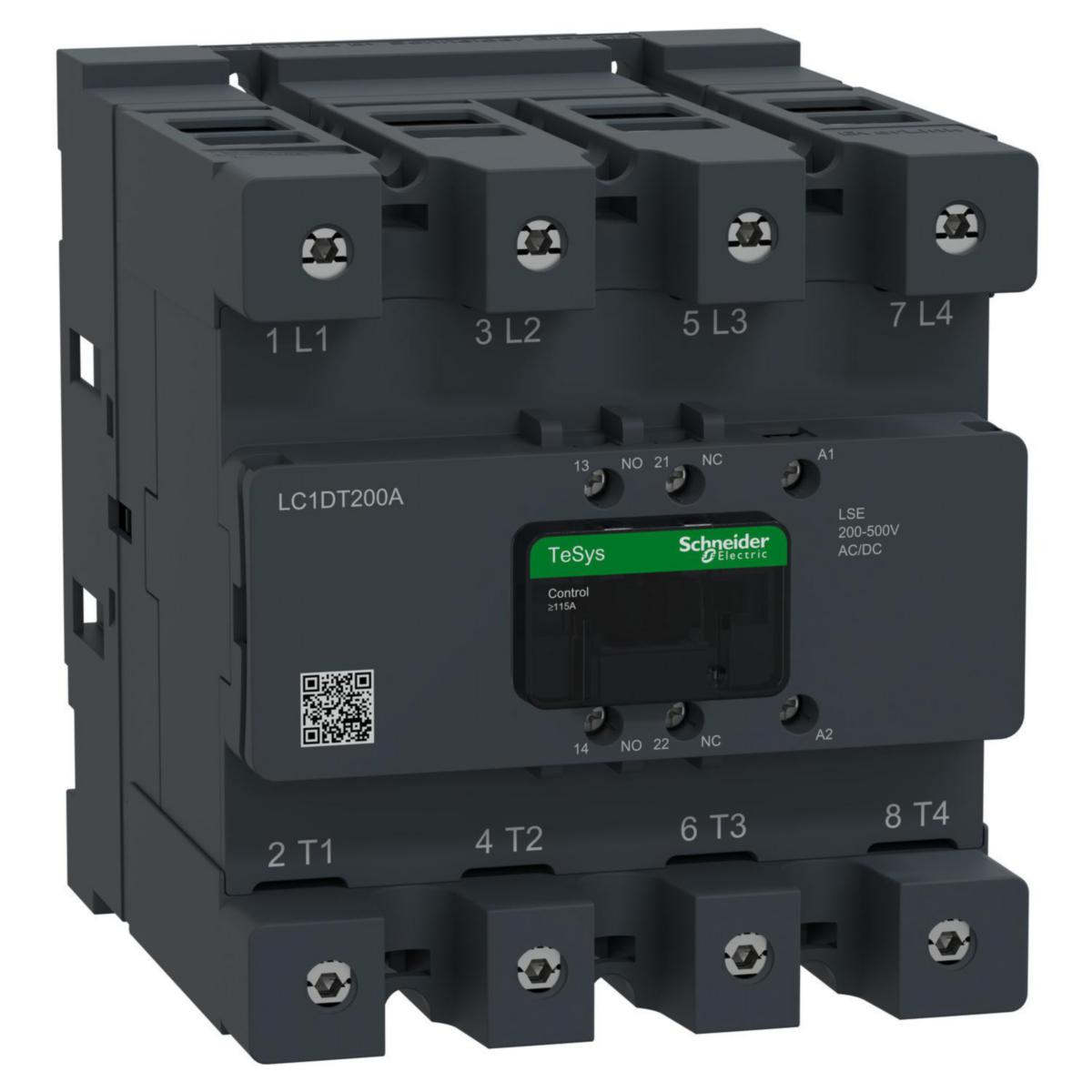 Kontaktor LC1D 115-200A TeSys Deca Advance - KONT DECA 200A 200-500VACDC EV LC1DT200ALSE