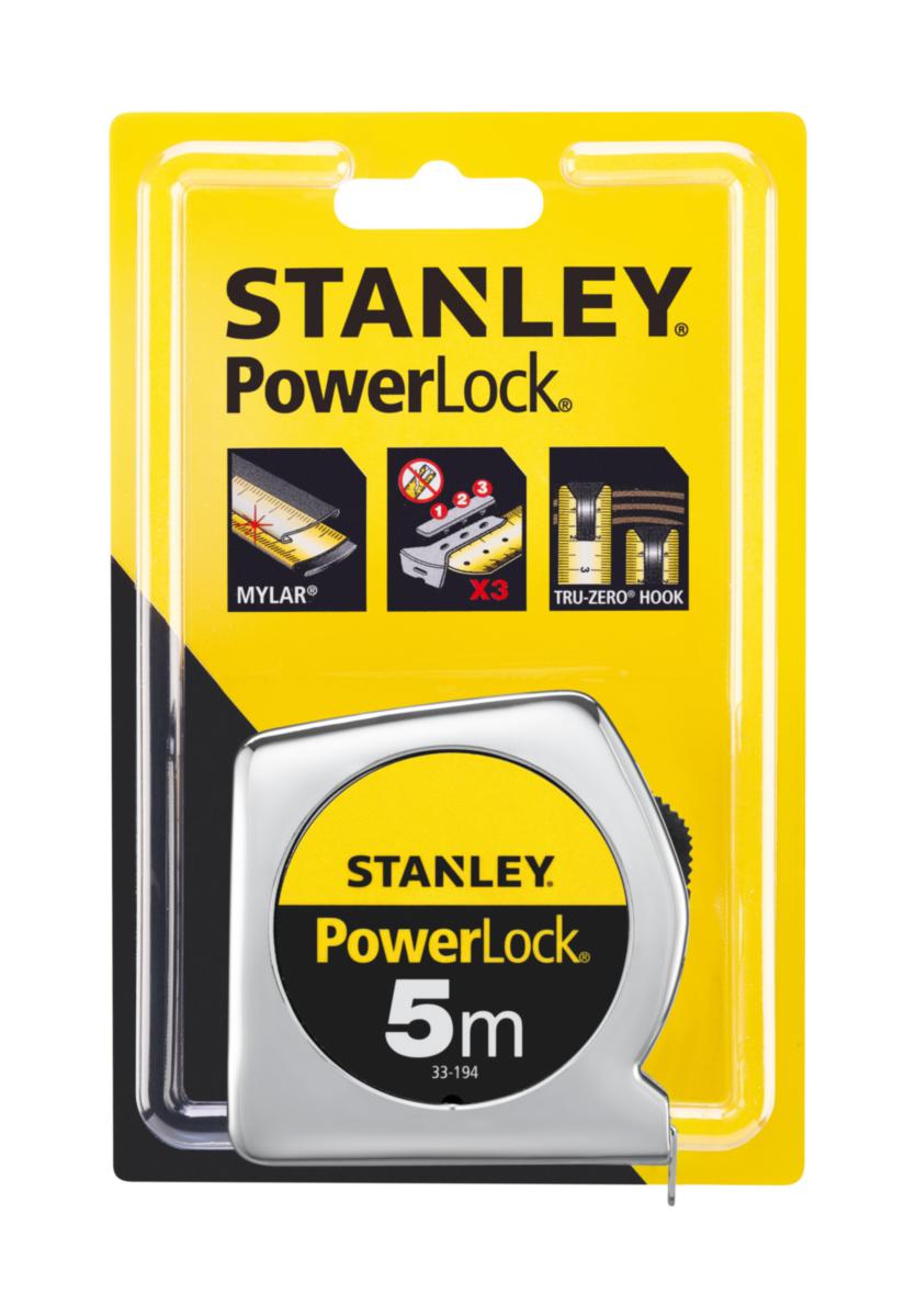 Måttband Stanley PowerLock ABS - MÅTTBAND STANLEY 0-33-194 5M BREDD 19,5MM