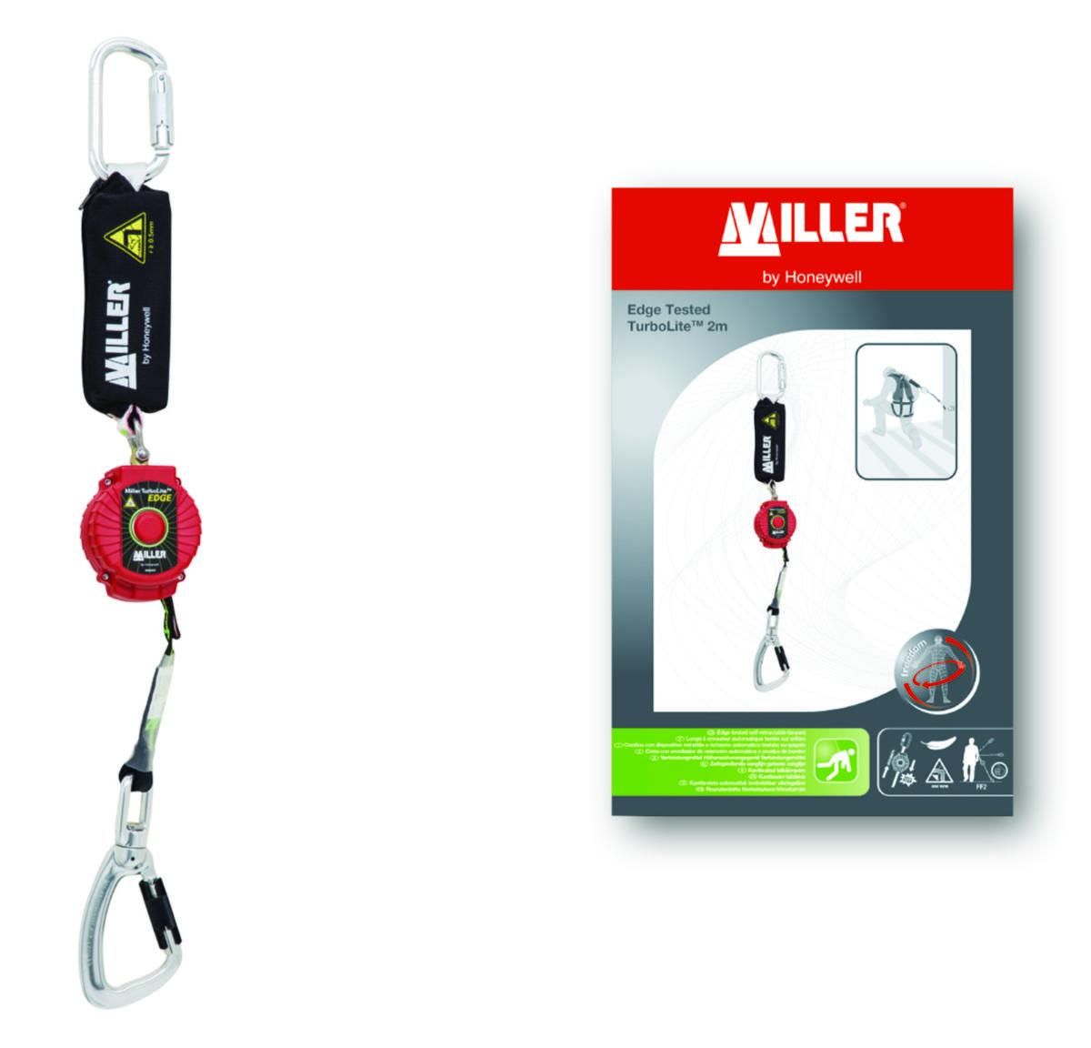 Fallskyddsblock Miller Turbolite mot vassa kanter 1033464, 1033465, 1033466 - FALLBLOCK TURBOLITE 1034081PSS SHARPEDGE KROK 21MM+18MM 2,0M