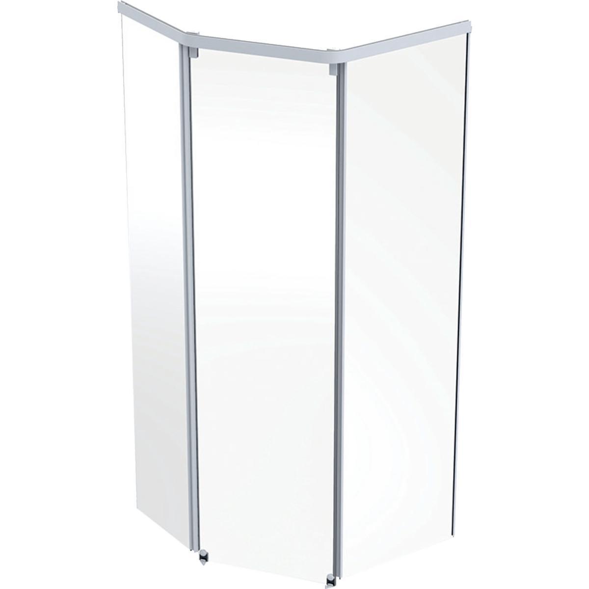 Showerama Frontglas, Contura Shower - CS SHOWERAMA 10-5 FRONTDEL PENT.VIT/KLARGLAS 90X80X200CM