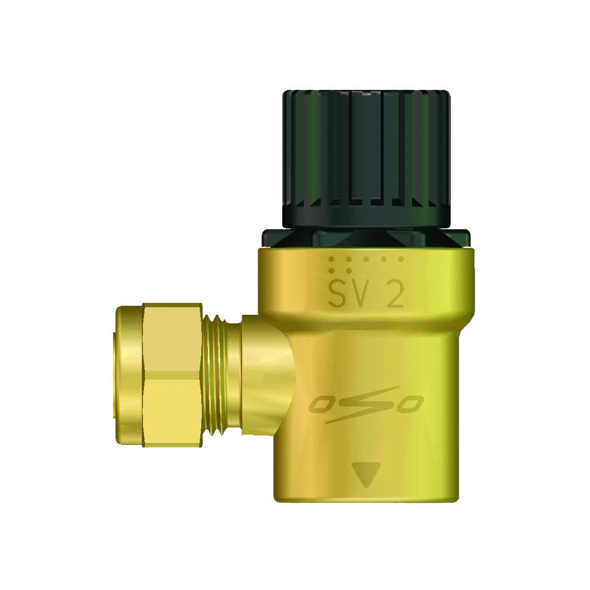 Säkerhetsventil SV2 9 bar, OSO - SÄKERHETSVENTIL SV2 9BAR OSO TILL VERSA. RTV & RD SERIEN