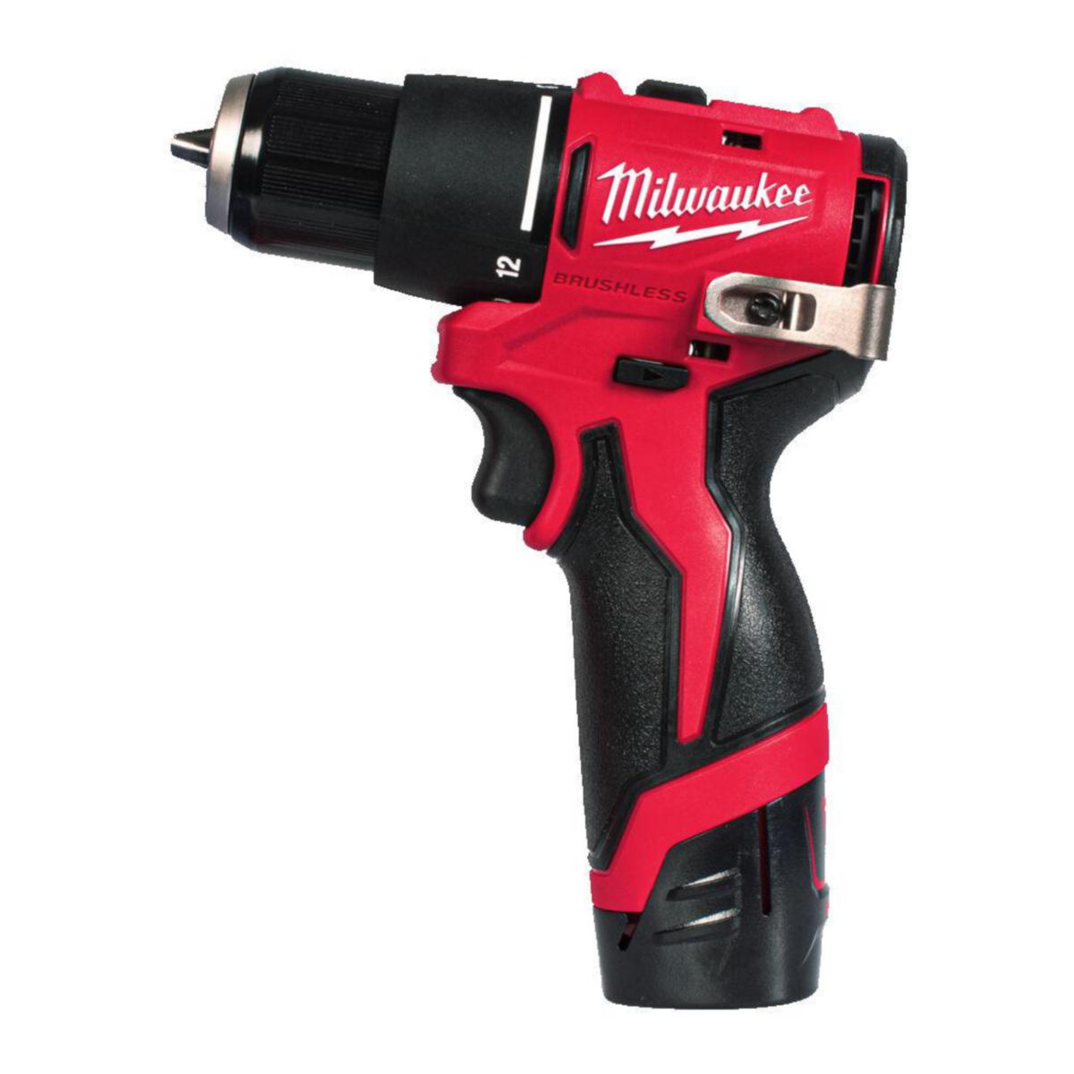 Slagborrmaskin Milwaukee M12 BLPDRC-202C - SLAGBORRMASKIN MILWAUKEE M12 BLPDRC-202C, 2X2AH+LADDARE