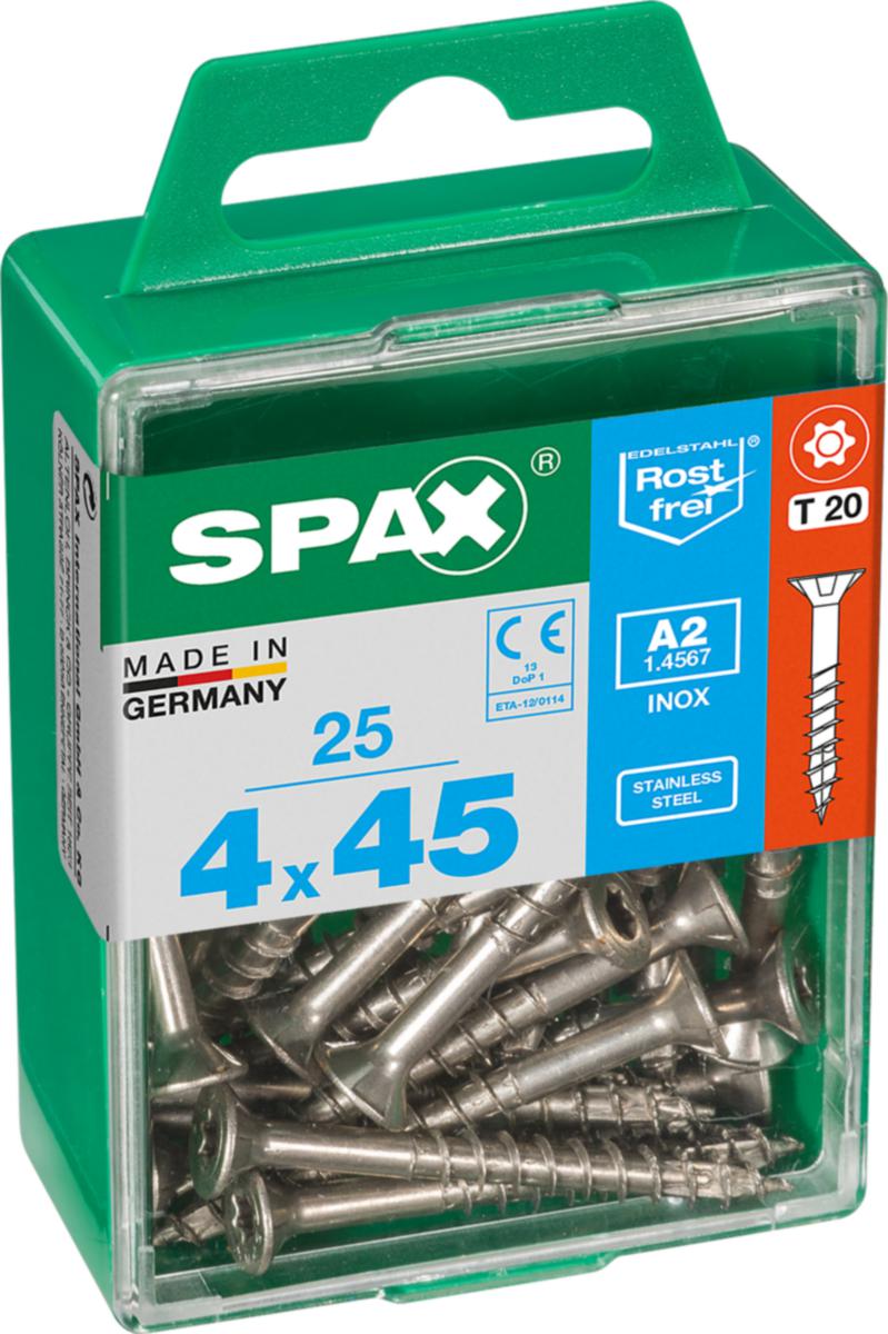 Träskruv TFT SPAX rostfri A2 SB-pack - TRÄSKRUV TFTD SPAX A2 T20 4X45 25ST