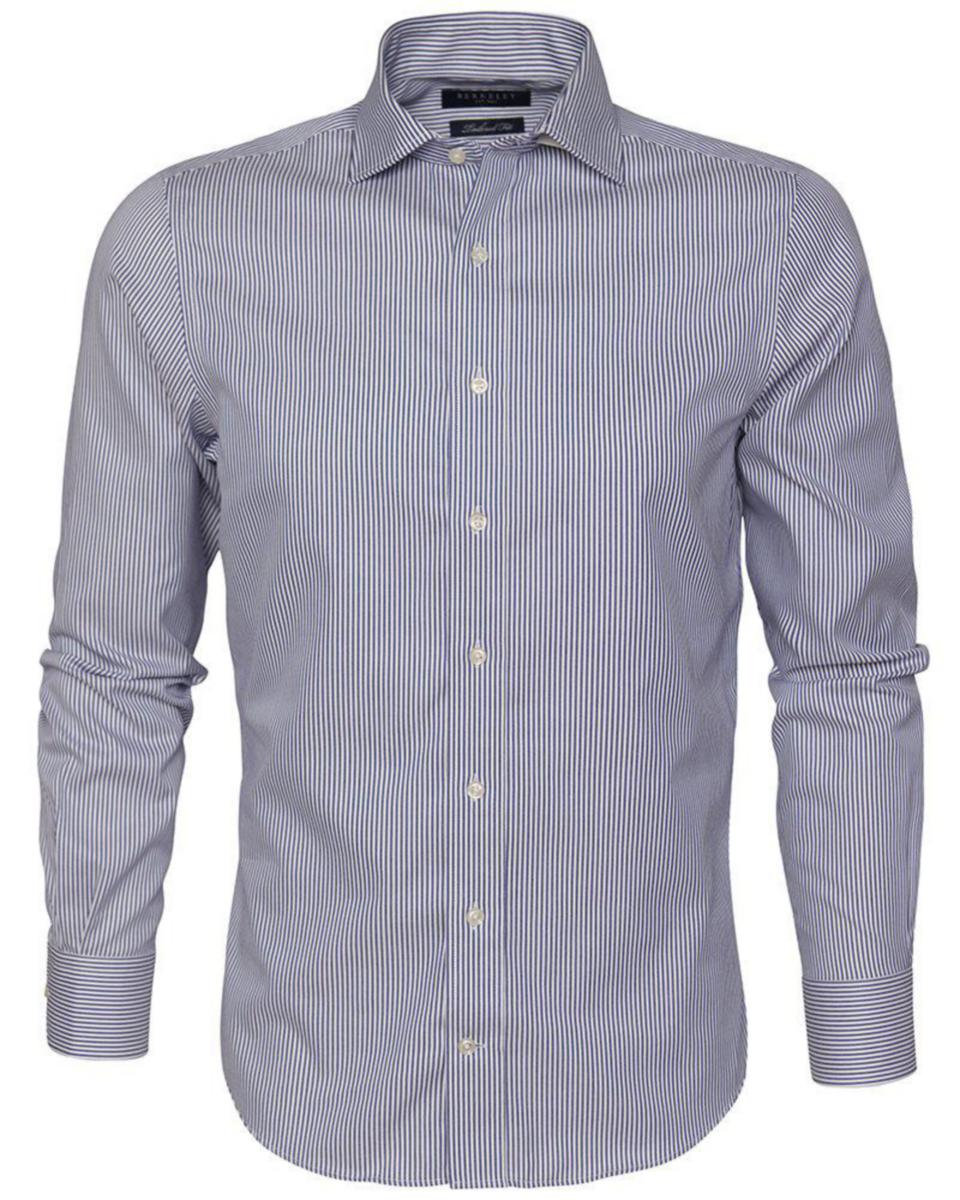 Skjorta Berkeley Stripeton Tailor 1983 - SKJORTA STRIPETON TAILOR 1983 RANDIG MARIN/VIT XL