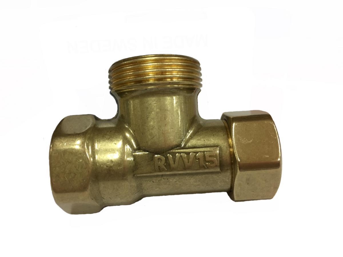 Return valve RVV, MMA - RVV 15P RETURN VALVE MMA POLISHED BRASS