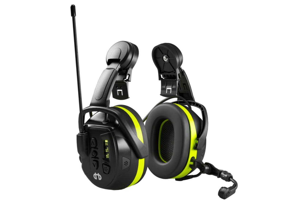 HEADSET HELLBERG LOCAL 446 HEADBAND COM RADIO HEARING - HEADSET HELLBERG LOCAL 446 HELMET MOUNT COM RADIO HEARING