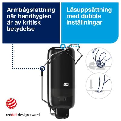 DISPENSER ARMBÅGSREGLAGE SVART F TVÅLAUTOMAT 560109