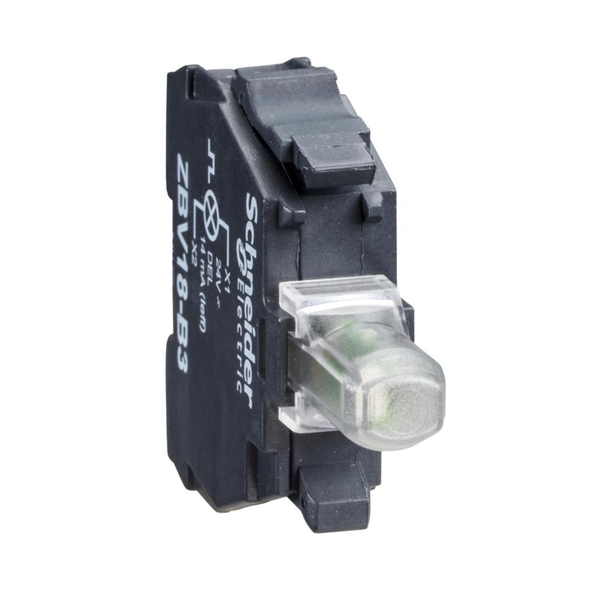 Lampdon med inbyggd LED ZBV - LED BLOCK VIT 24-120VAC DC ZBVBG1