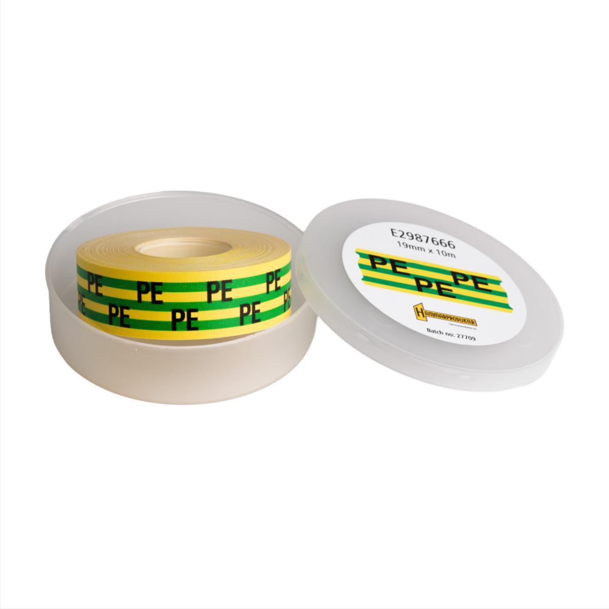 Fasmärkningstejp, vävburen - FASMÄRKNINGSTEJP PE 19MM INF03046