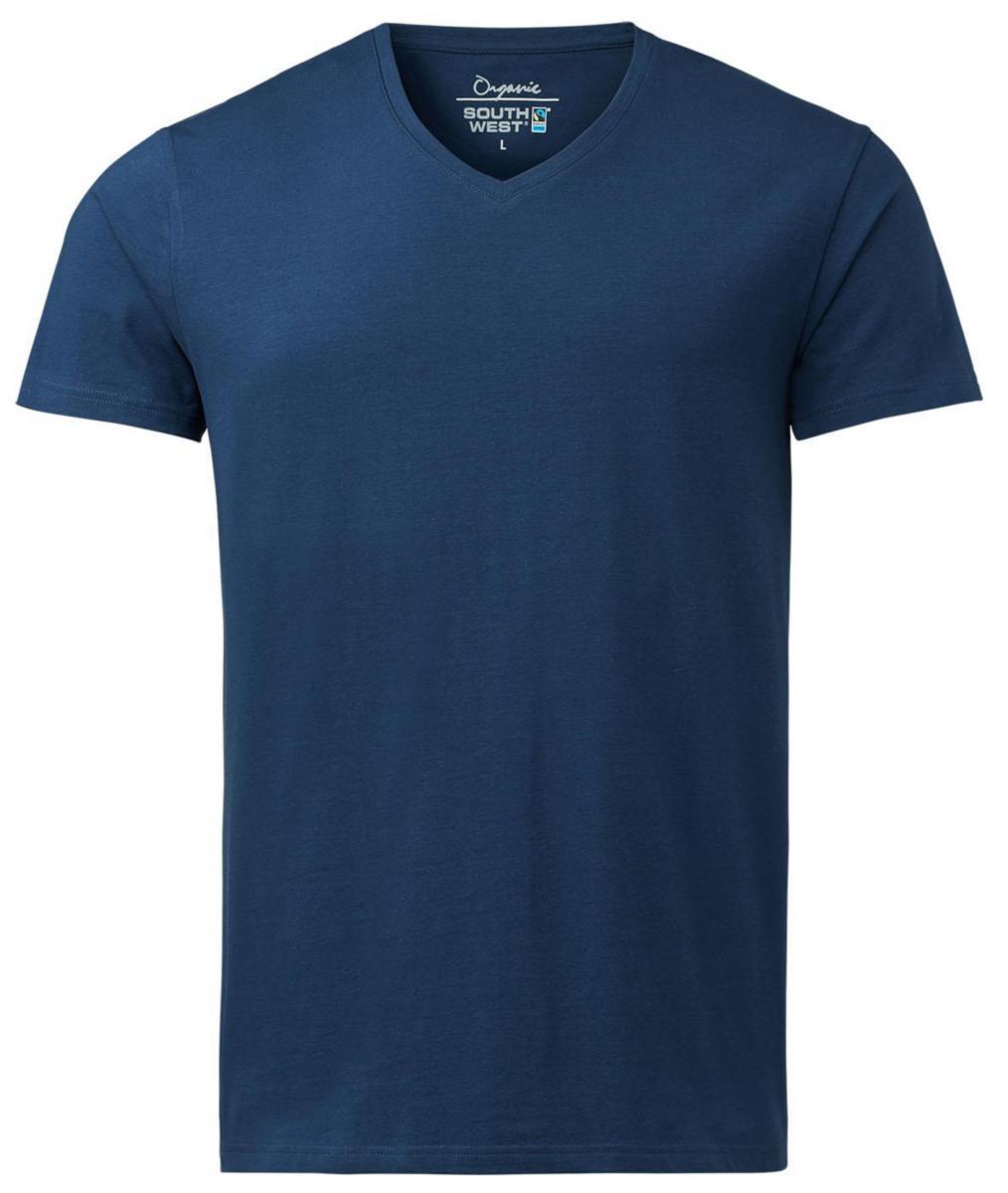 T-shirt South West Frisco 124 - T-SHIRT SOUTH WEST FRISCO 124 V-HALS INDIGOBLÅ STL 3XL