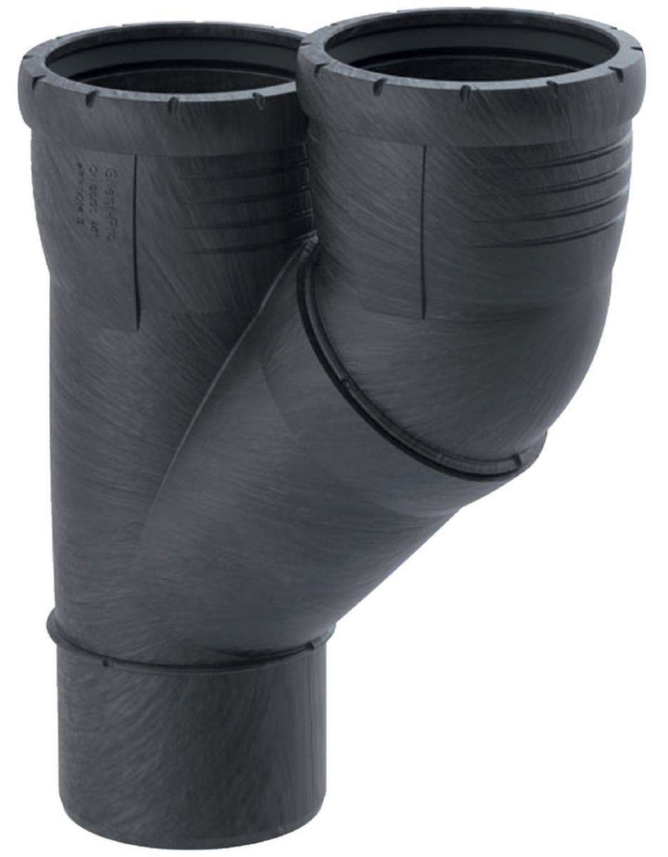 Paralellgrenrör med två muffar 45°, PP, Silent Pro - PARALLELLGREN 45°. 110X110MM SILENT PRO. GEBERIT