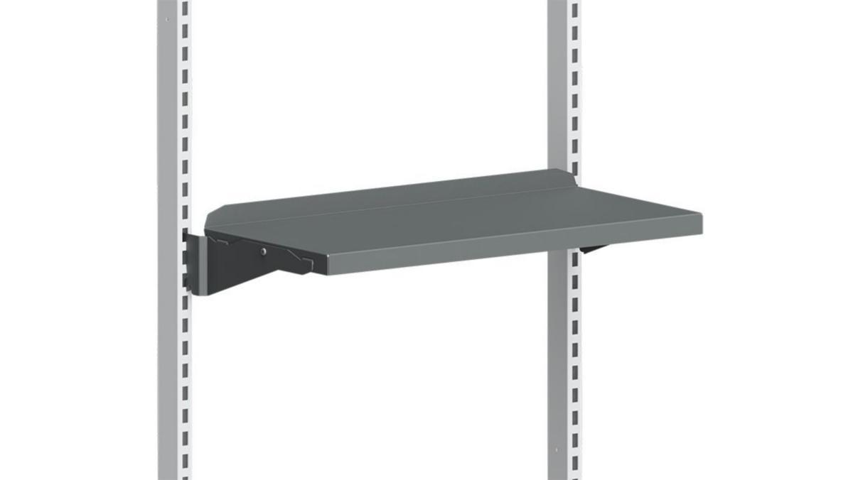 Hyllplan WFI inkl konsol - HYLLPLAN 670X300 MM GRÅ INKL KONSOL