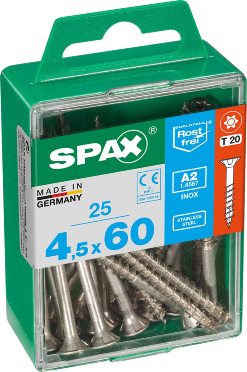 Träskruv TFT SPAX rostfri A2 SB-pack - TRÄSKRUV TFTD SPAX A2 T20 4,5X60 25ST