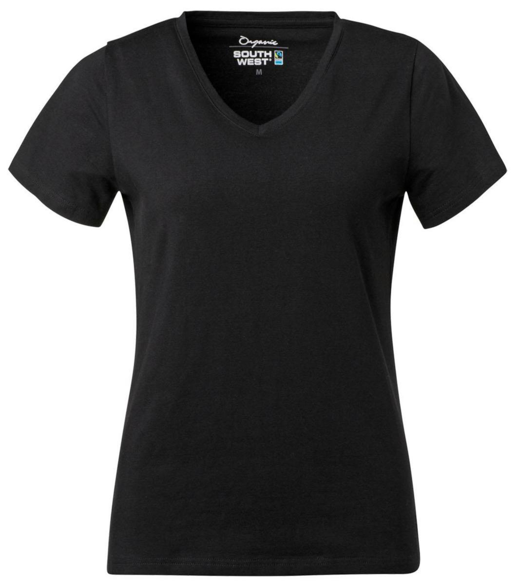 T-shirt South West Scarlet 125 Dam - T-SHIRT SOUTH WEST SCARLET 125 DAM V-HALS SVART STL M