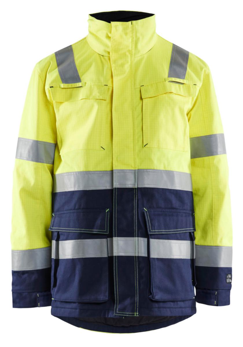 Vinterjacka Blåkläder 4467-1514 Flam - VINTERPARKA BLK 4467-1514 GUL /MARIN VARSEL KL3 FLAM STL 2XL