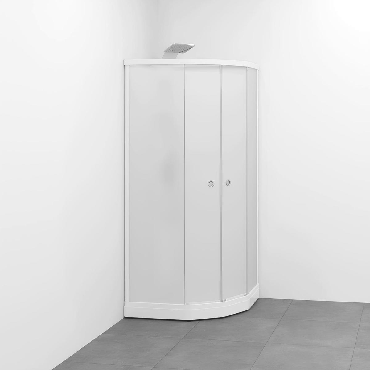 Duschkabin Flow kab Semi Med Blandare 71x91, Macro - MACRO DUSCHKABIN FLOW SEMI INFBL 71X91 V ICV