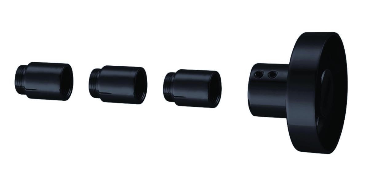 Väggfäste till Azur, a-collection - VÄGGFÄSTE ÖVRE INKL. DISTANSER R-DEL TAKDUSCHSET. AZUR SVART