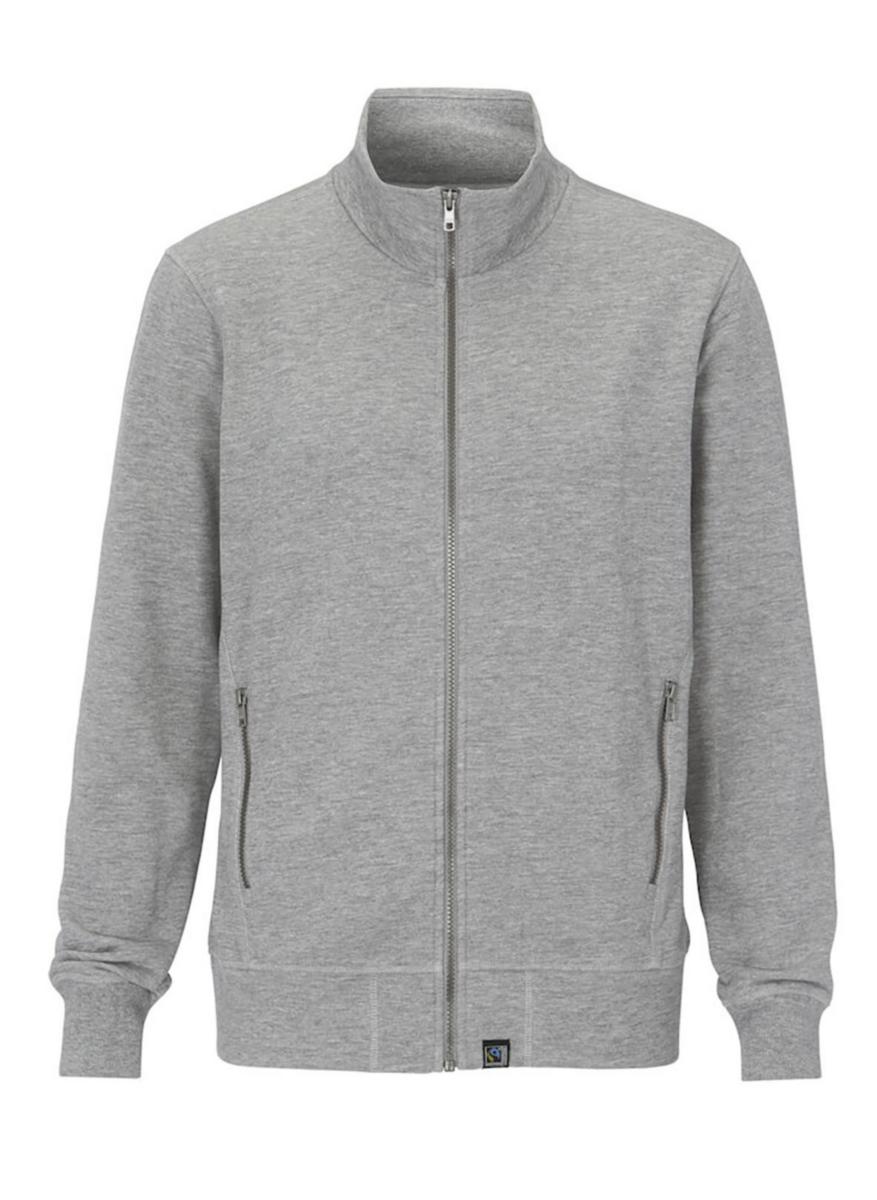 Sweatshirtjacka Cottover Terry FZ - SWEATSHIRT COTTOVER F.TERRY GRÅMELERAD 4XL