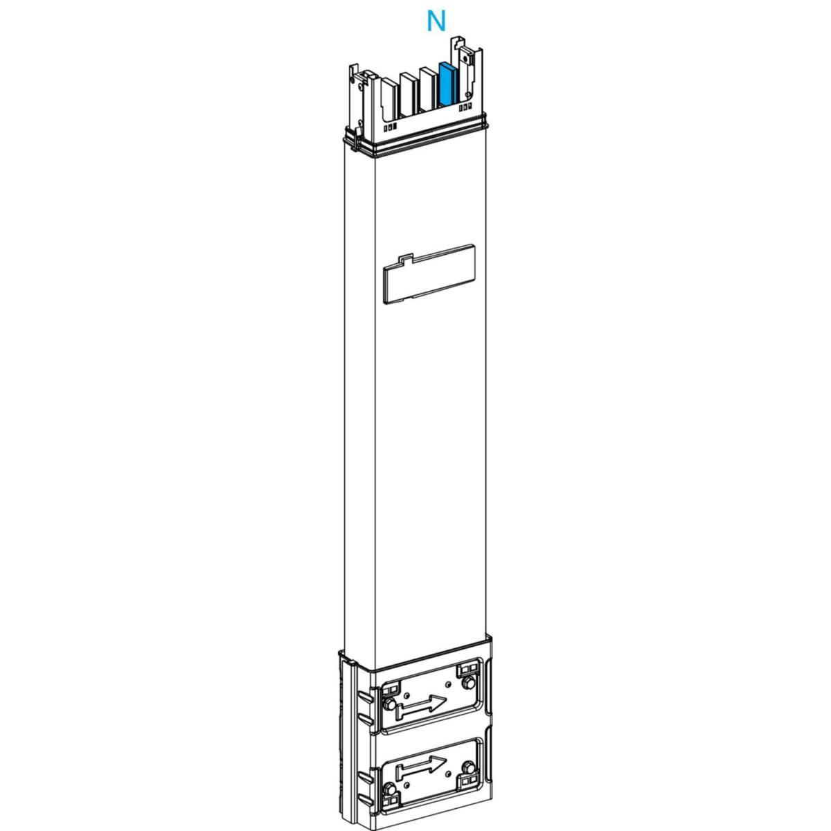 Skenelement raka Canalis KS, 100 till 250 A, för kraftdistribution - ELEMENT 0.8M 1 UTTAG 250A KSA250ED4081