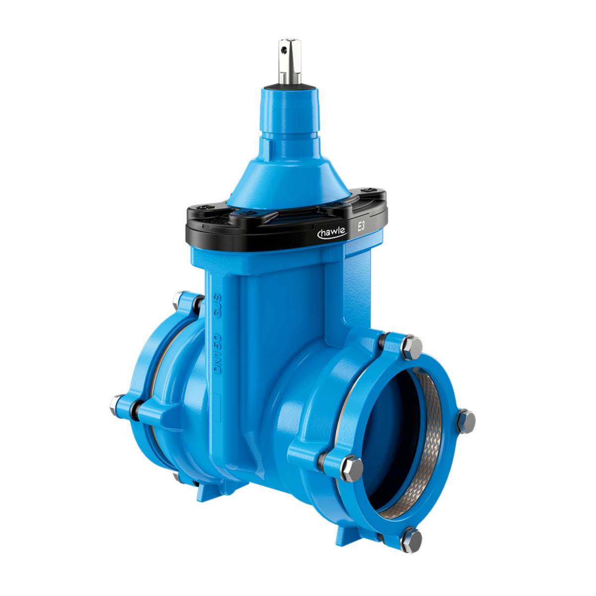 Slussventil Hawle 4040E3 - 350/400 KILSLIDVENTIL HAWLE 4040E3 M MUFF PE/PVC SYS.2000