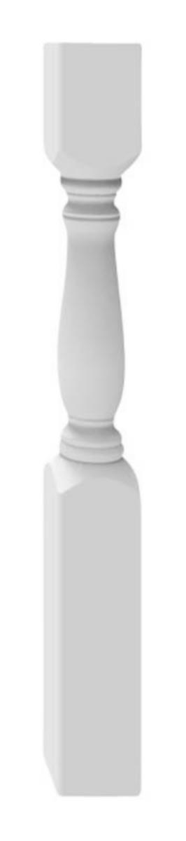 Stolpe, svarvad, Arnö - STOLPE SVARVAD ARNÖ VIT 135X135X1200MM GRUNDMÅLAD JABO