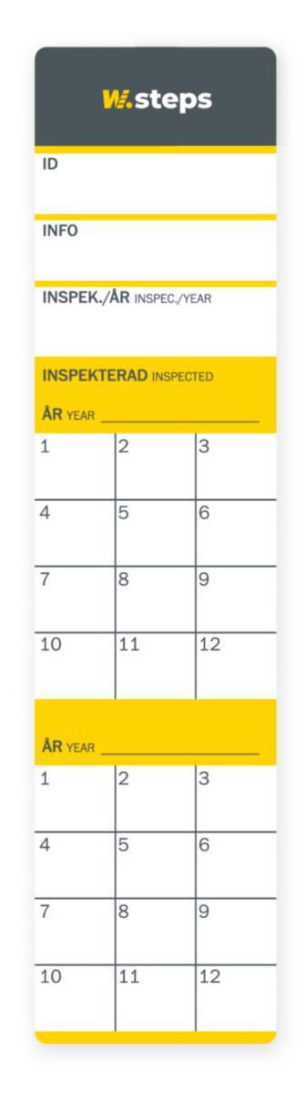 Etiketter W.steps - ETIKETTER W.STEPS INSPEKTION 20-P
