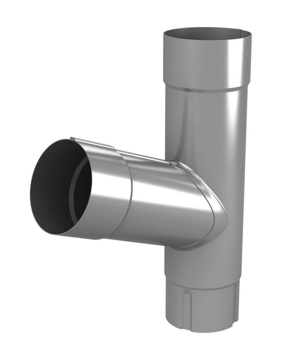 Grenrör 100 70° Alu, Plannja - GRENRÖR ALU 100-70 SILVERMET. 45 PLANNJA