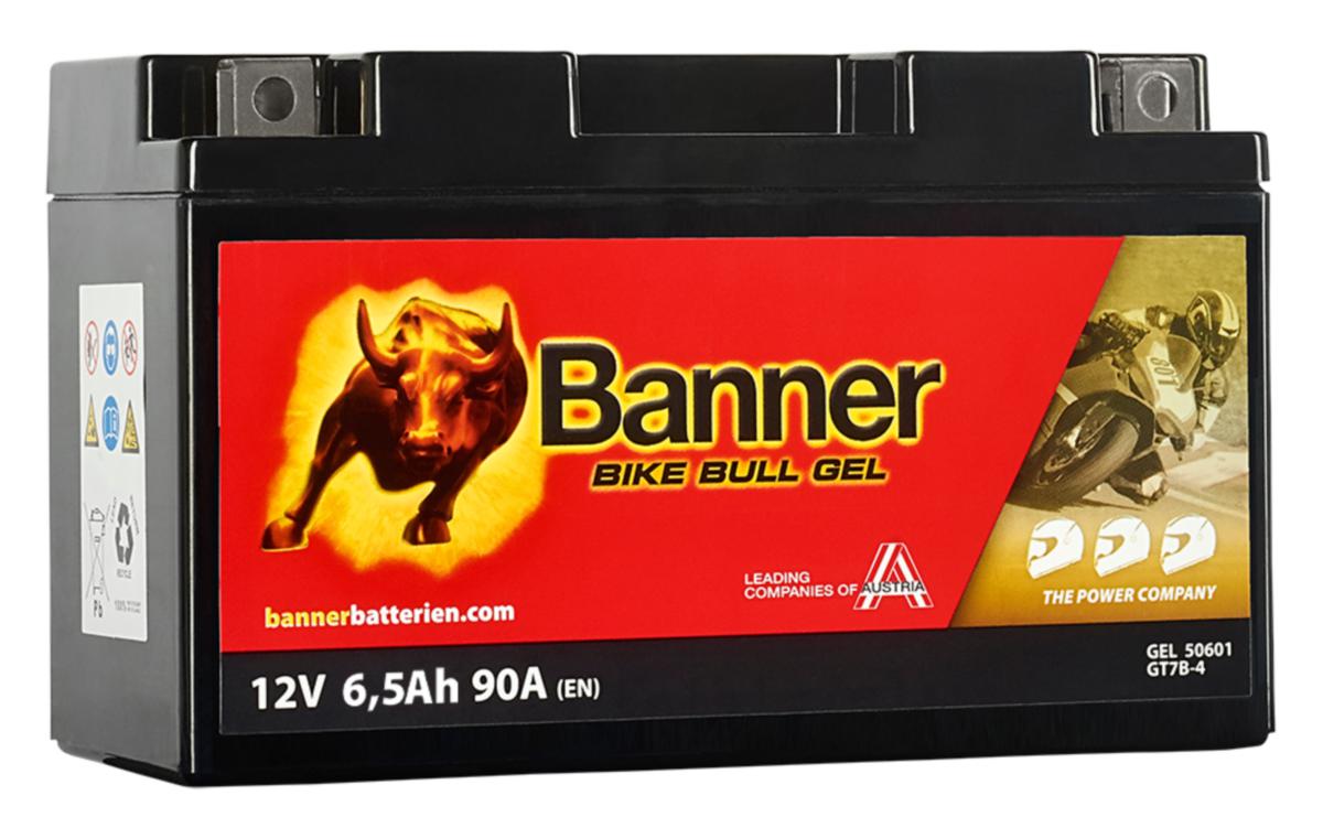 MC-batteri GEL Banner - MC-BATTERI GEL 12V 6AH BANNER GT7B4, GEL50601