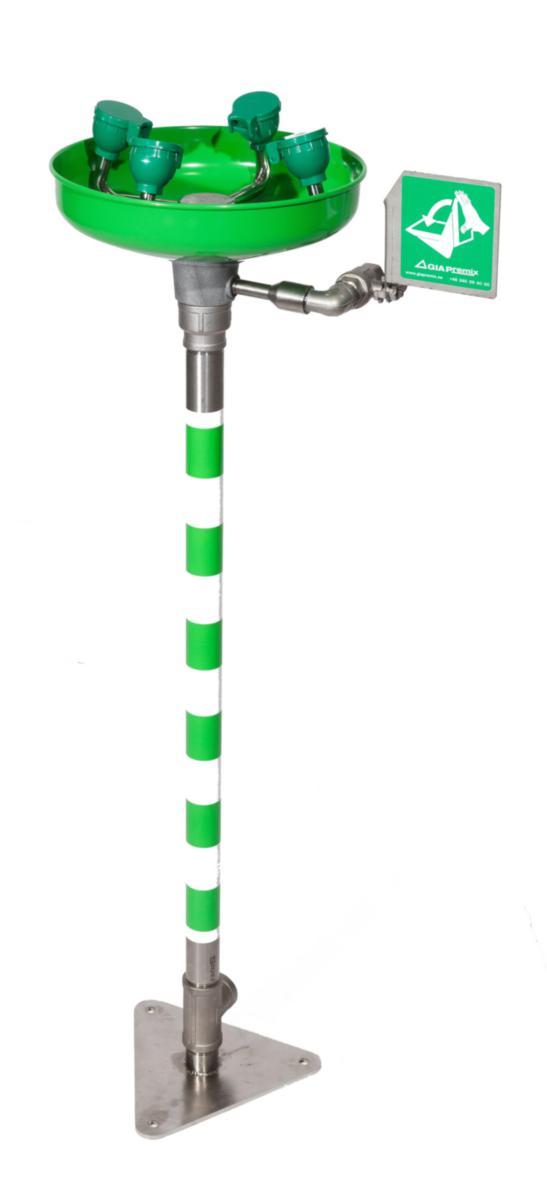 Ögon/ansiktsdusch 3645, golvmodell, GIA Premix - GIA ÖGON/ANSIKTSDUSCH FÖR GOLV MED SKÅL. 20LIT/MIN. DN15