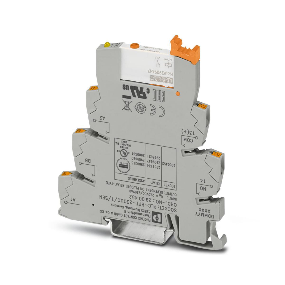 Relä PLC-RPT komplett med sockel - INTERFACE RELÄ 230VUC 1NO SEN PLC-RPT-230UC/ 1AU/MS/SEN