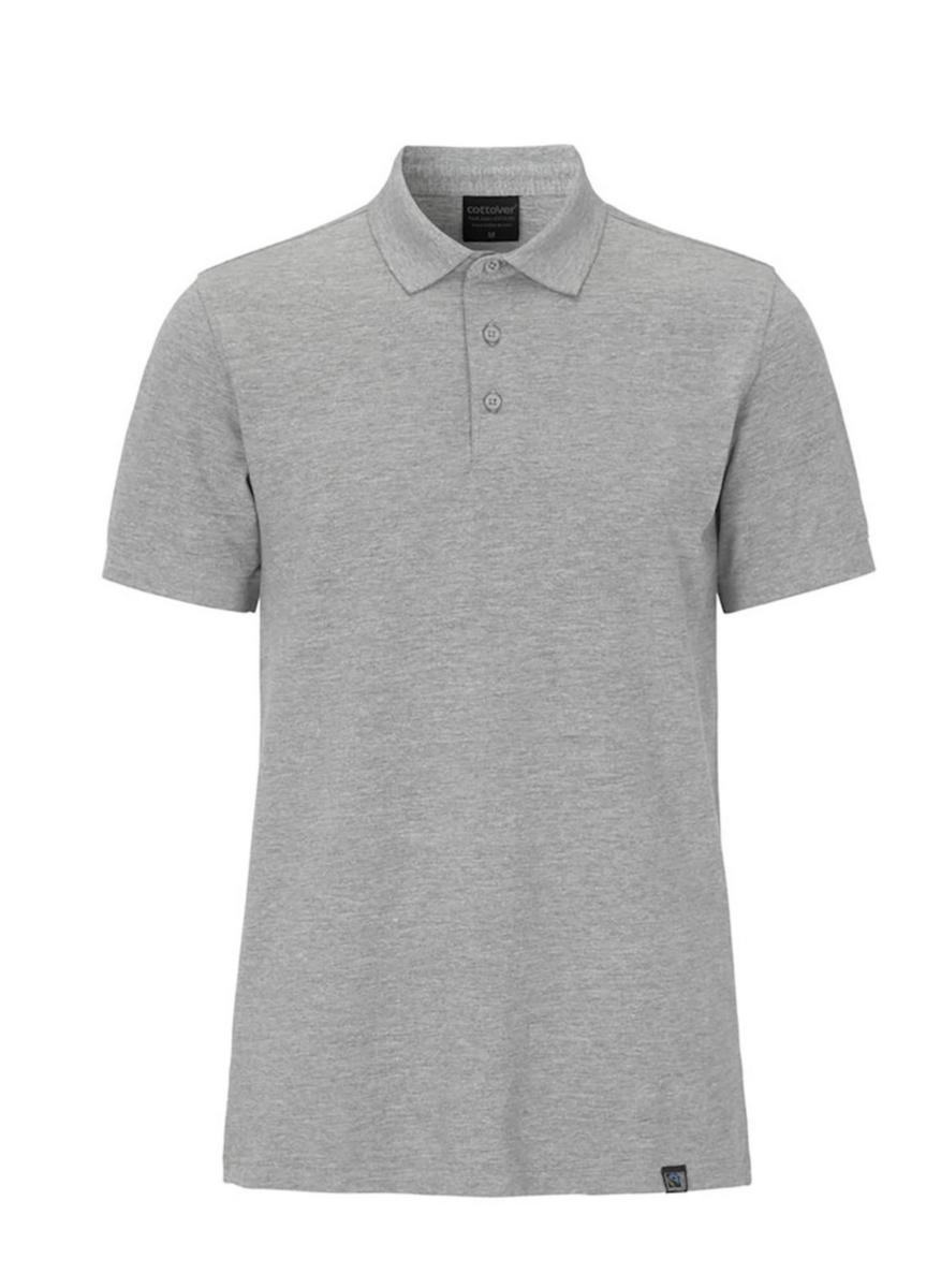 Pikétröja Cottover stretch 141506 - PIKÉTRÖJA STRETCH COTTOVER GRÅMELERAD L