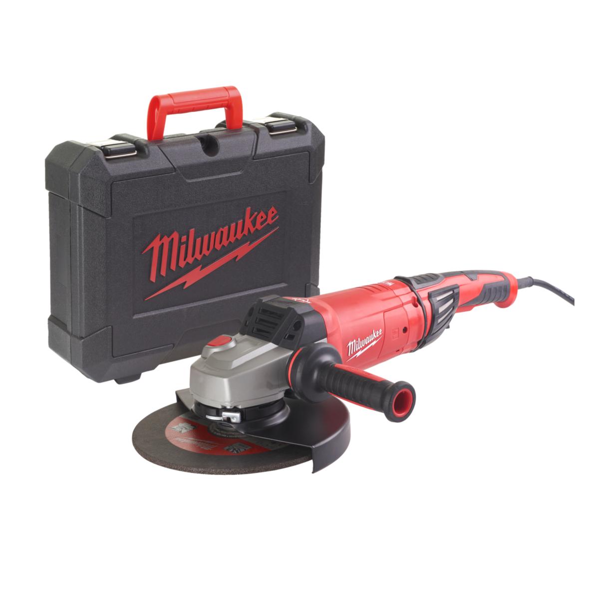 Vinkelslipmaskin Milwaukee AGVKB 24-230 EKX DMS KIT - VINKELSLIP MILWAUKEE AGVKB24 230EKXKIT.2400W. Ø230.VÄSKA.