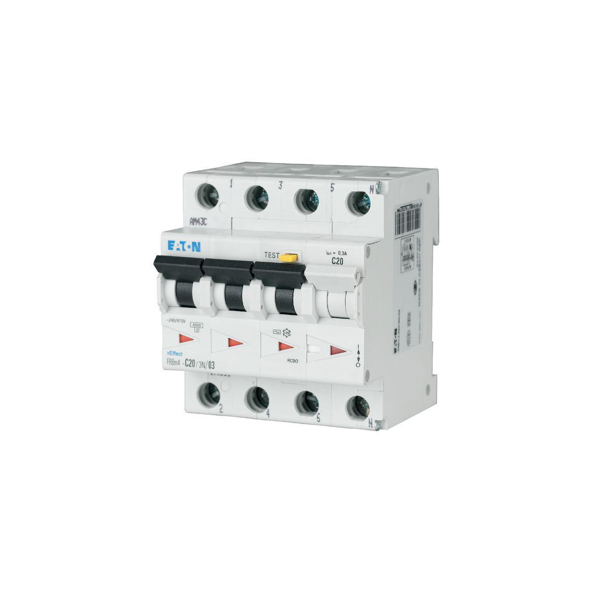 Personskyddsbrytare FRB - PERSBR FRB 20A 3P+N C 30MA A FRBM4-C20/3N/003-A
