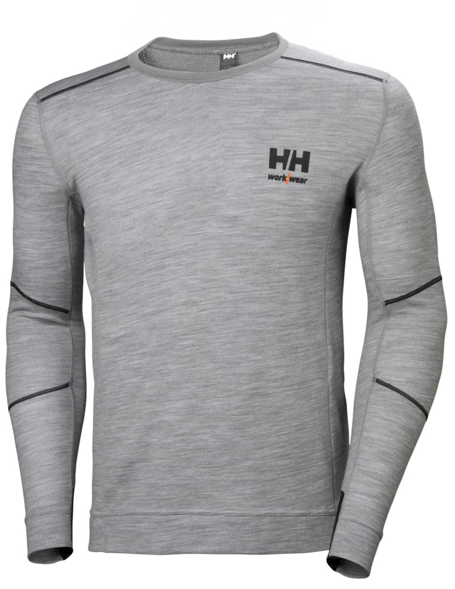 Crewneck Helly Hansen Lifa Merino 75106 - CREWNECK HH 75106-930 GREY MEL BASELAYER LIFA MERINO M