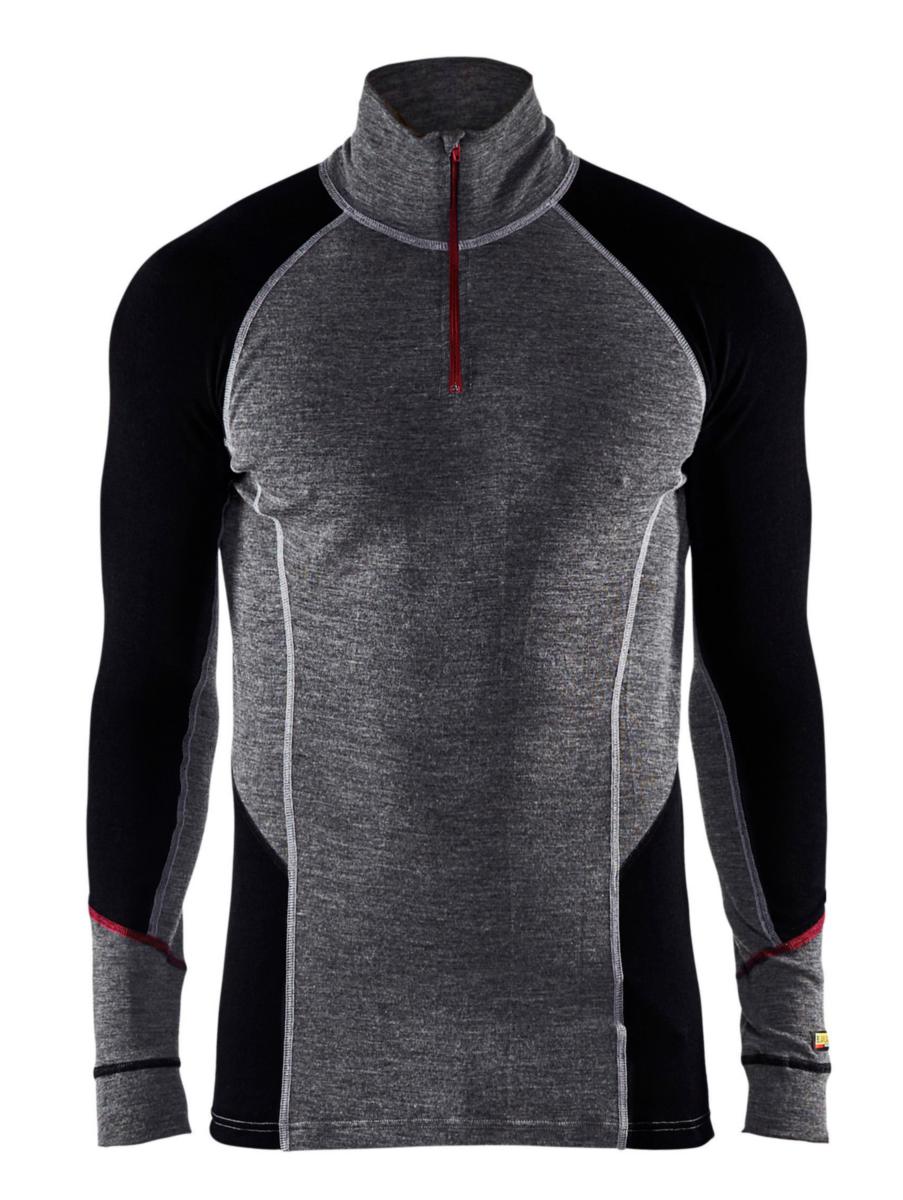 Undertröja Blåkläder 4699-1736 - UNDERSTÄLLTRÖJA BLK 4699-1736 XWARM ZIP GRÅ/SVART STL XS
