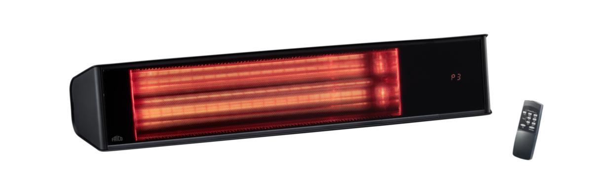 Infravärmare, Relax Glass Compact, med WiFi-styrning - INFRAVÄRMARE 2000 W IP65 230 V SVART/SVART IHRG20BB65C FRICO