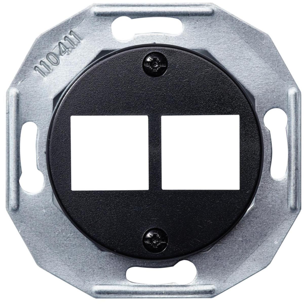 Centrumplatta Actassi utam ram, Renova - CENTRUMPL. MODULAR 2X8-POL SVART RENOVA