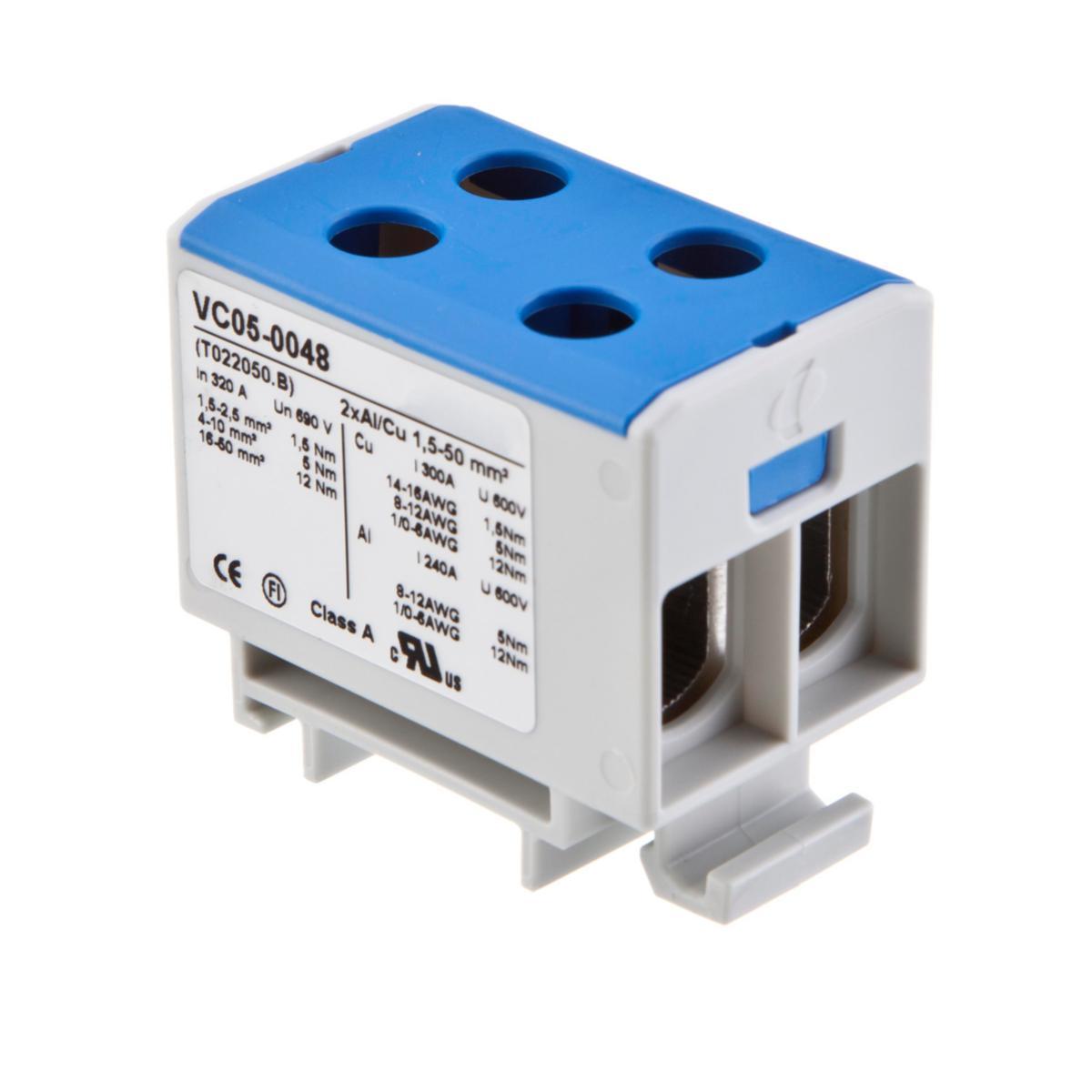 Terminal Al/Cu ET2 - Terminal N 2x1,5-50mm² Al/Cu