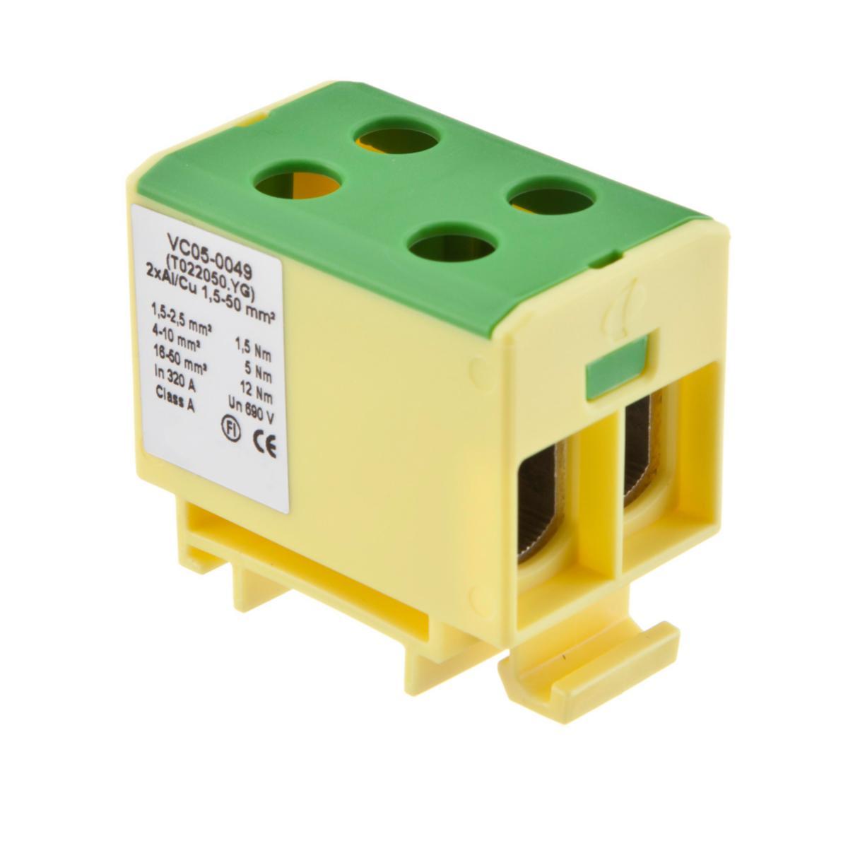 Terminal Al/Cu ET2 - Terminal PE 2x1,5-50mm² Al/Cu