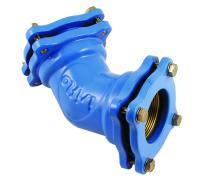 Vinkelkoppling plast-plast, typ 123, 45°, Isiflo
