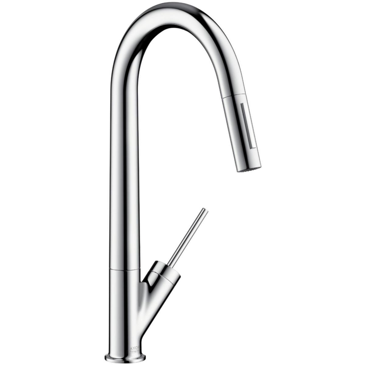 Köksblandare Axor Starck, Hansgrohe - HG AX STARCK KÖKSBLANDARE M. UTDR. HANDDUSCH KROM