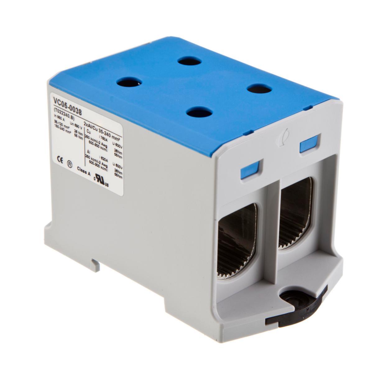 Terminal Al/Cu ET2 - Terminal N 2x35-240mm² Al/Cu
