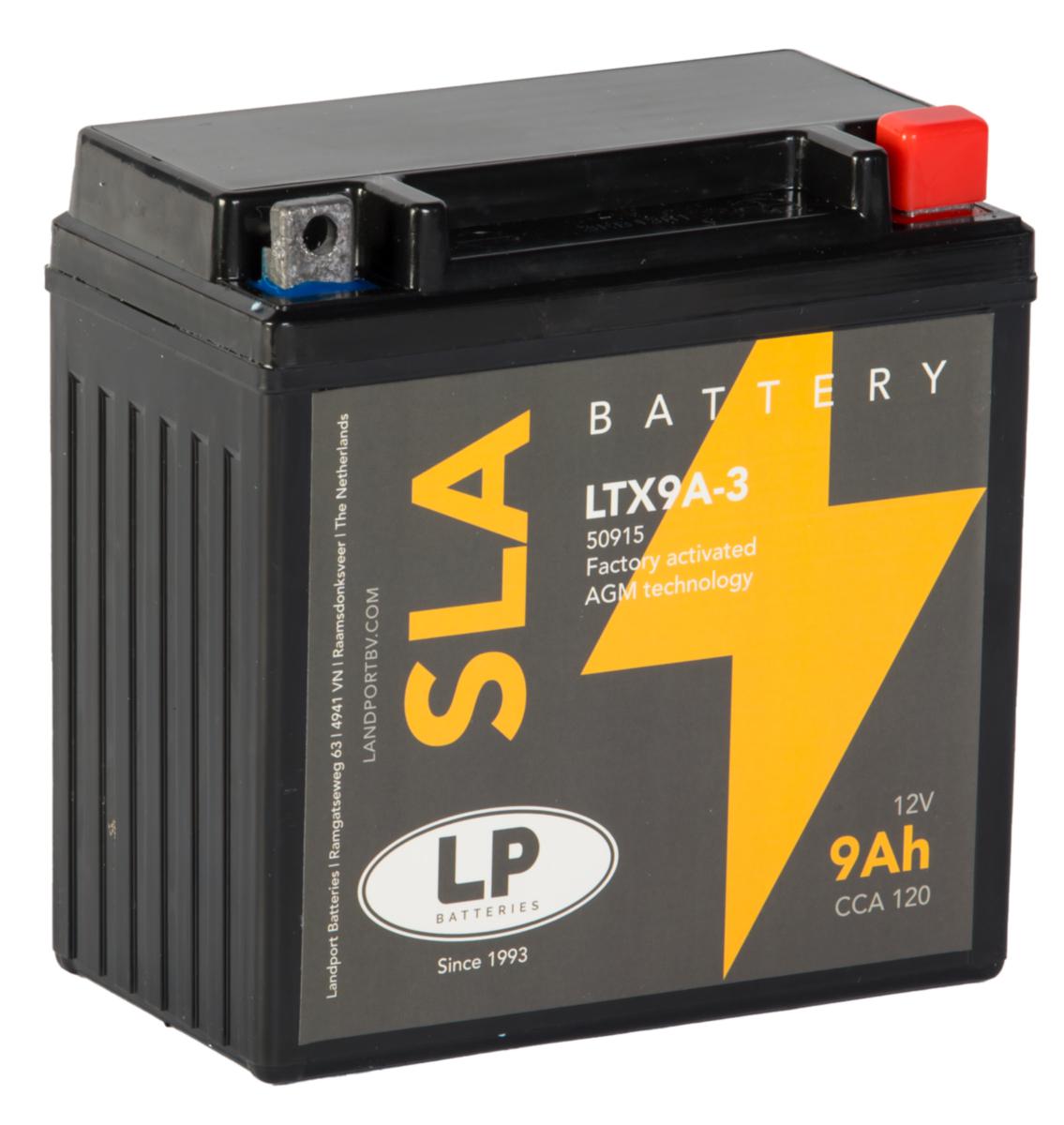 MC-batteri SLA Landport - MC-BATTERI SLA 12V 9AH LANDPORT YTX9A-3