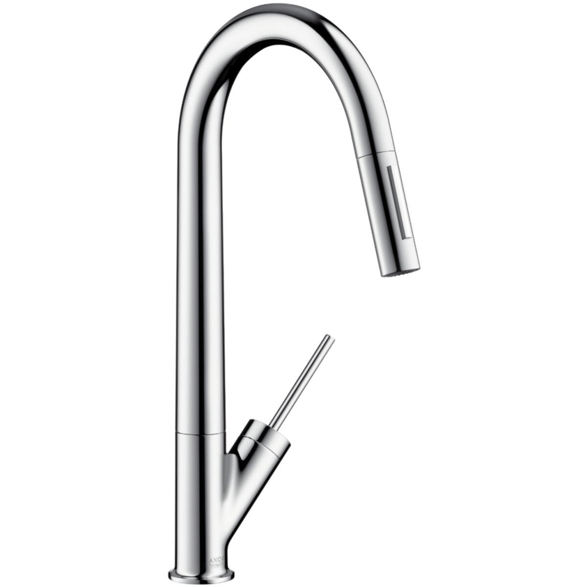 Köksblandare Axor Starck, Hansgrohe - HG AX STARCK KÖKSBLANDARE M.UTDR.HANDDUSCH STEEL
