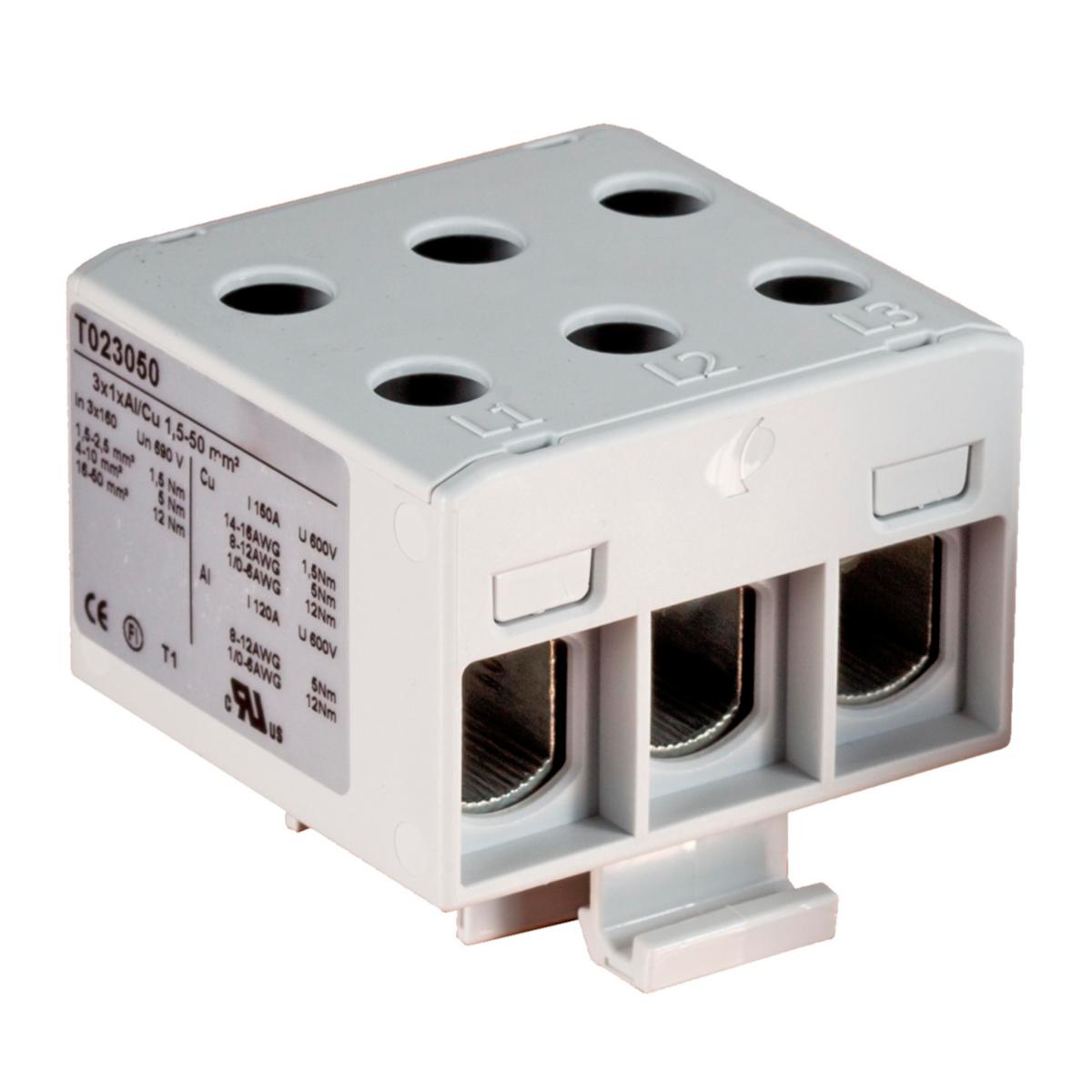 Terminal Al/Cu ET2 - Terminal 3P 3x1,5-50mm² Al/Cu