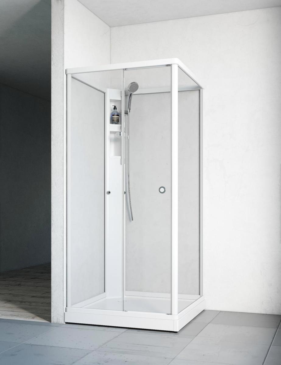 Duschkabin Flow kab Front Utan blandare, Macro - MACRO DUSCHKABIN FLOW FRONT UTPBL 91X91 V KL