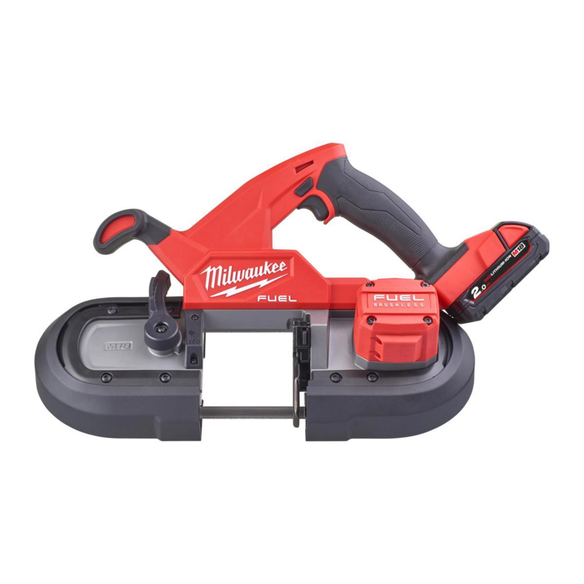 Bandsåg Milwaukee M18 FBS85-202C - BANDSÅG MILWAUKEE M18 FBS85 202C. 2X2AH. LADDARE. VÄSKA