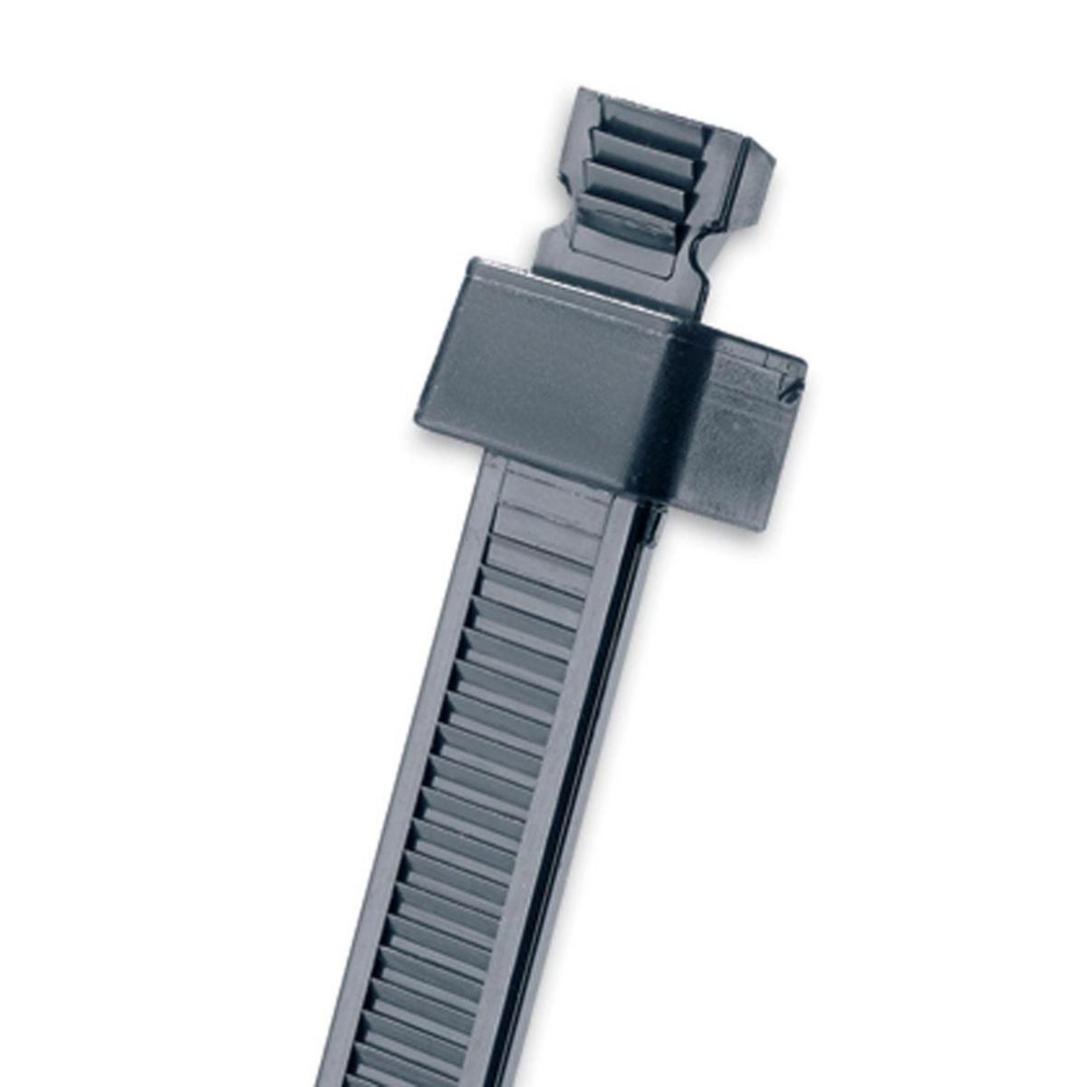 Buntband SST med tvådelad låsning, av Nylon 6.6 svart - BUNTBAND 376x7,6 SST 4H-L0/E 50 ST/FRP