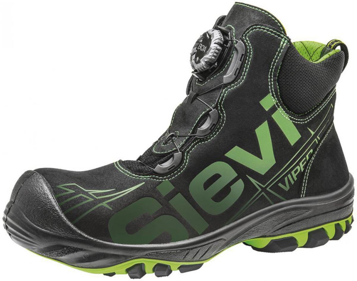 Safety boot Sievi 52150 Viper Roller High + S3 - Safetyshoe highcut SieviViperX Boa H+ S3 black/green size 43